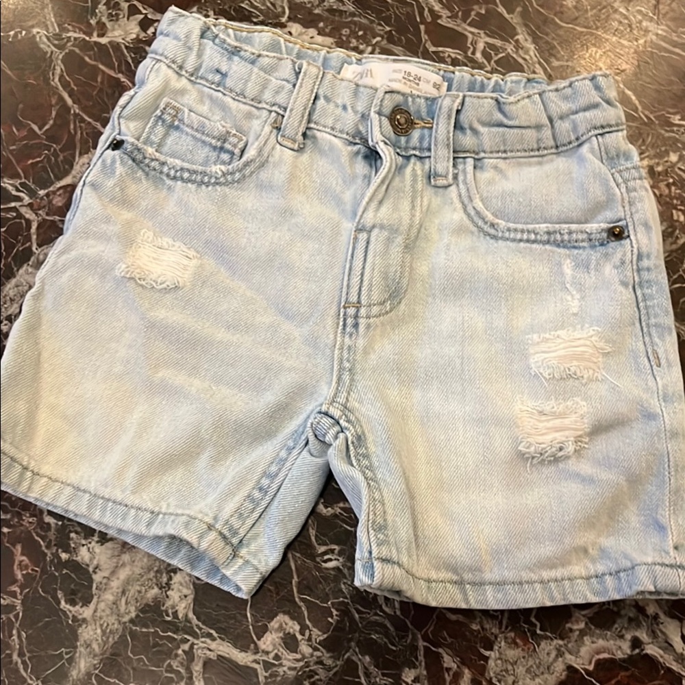 Zara Light Blue Denim Shorts